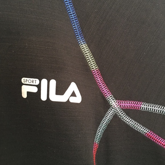 [FILA] Colorful Neon Rainbow Active Turtleneck XL - Picture 3 of 7